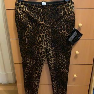 Animal print control top tights/leggings